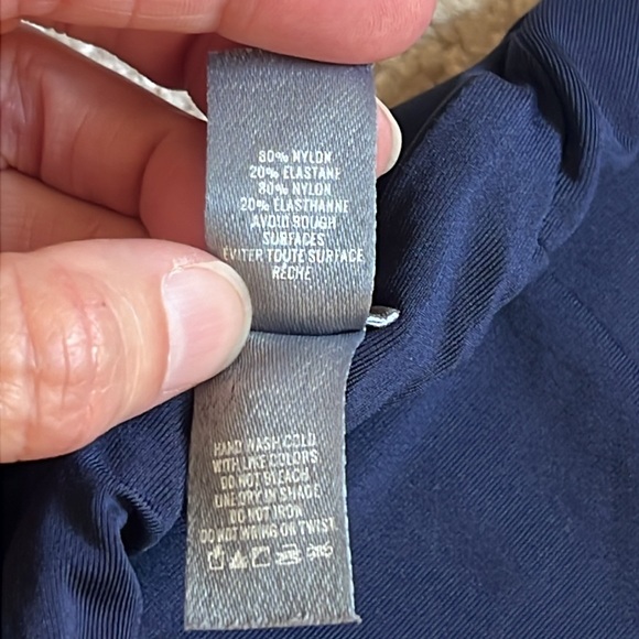 Aerie Maillot De Bain Navy Lace Up Deep Plunge Front One Piece Swimsuit   Size S - Picture 7 of 9